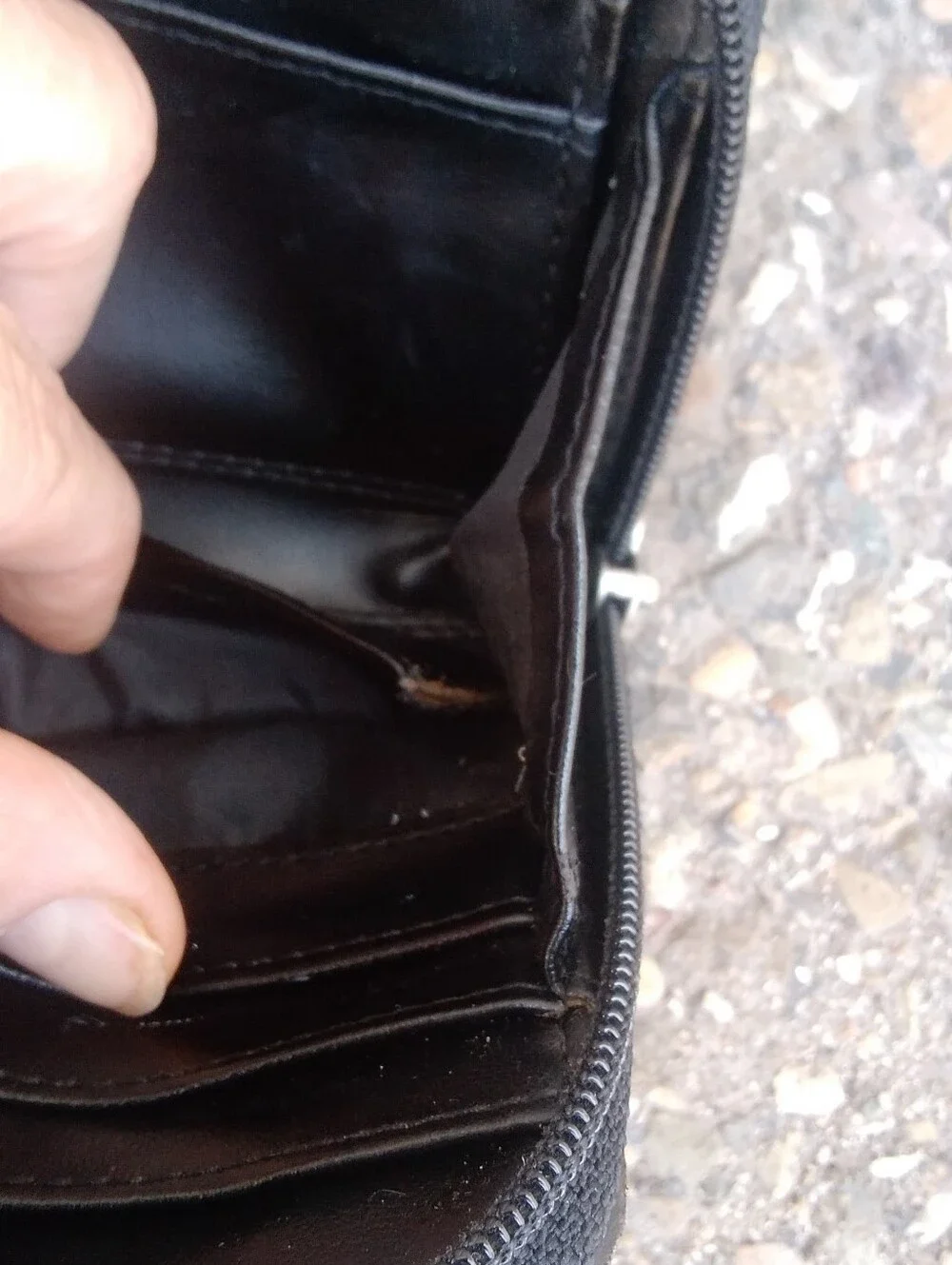 GUESS Black Pebbled Zip-Around Wallet